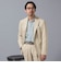 リネン オルタネイトストライプ バンドカラー プルオーバーシャツ