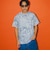 BEAMS / メッシュ プリント ルーズTシャツ