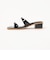ダブルリボン ミュール サンダル