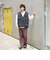 ポリエステル トロミ ベルテッド パンツ