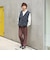 ポリエステル トロミ ベルテッド パンツ