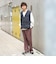 ポリエステル トロミ ベルテッド パンツ