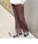 ポリエステル トロミ ベルテッド パンツ