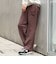 ポリエステル トロミ ベルテッド パンツ