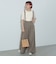サスペンダー付 ハイウエスト ワイドパンツ