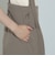 サスペンダー付 ハイウエスト ワイドパンツ