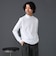 コットン モックネック ロングスリーブ Tシャツ