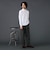 コットン モックネック ロングスリーブ Tシャツ