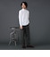 コットン モックネック ロングスリーブ Tシャツ