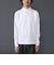 コットン モックネック ロングスリーブ Tシャツ