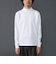 コットン モックネック ロングスリーブ Tシャツ