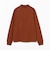 コットン モックネック ロングスリーブ Tシャツ