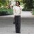 ウールライク ピンストライプ ワイドパンツ（S～M）