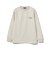 ワンポイント フェイクスエード ロングスリーブ Tシャツ