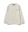 ワンポイント フェイクスエード ロングスリーブ Tシャツ