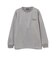 ワンポイント フェイクスエード ロングスリーブ Tシャツ