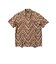 Open Collar Block Print Zig-Zag