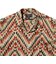 Open Collar Block Print Zig-Zag