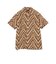 Open Collar Block Print Zig-Zag