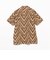 Open Collar Block Print Zig-Zag