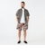 Plain Front Shorts Polyester Dobby Patchwork Print