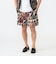 Plain Front Shorts Polyester Dobby Patchwork Print