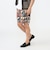 Plain Front Shorts Polyester Dobby Patchwork Print