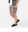Plain Front Shorts Polyester Dobby Patchwork Print