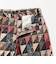 Plain Front Shorts Polyester Dobby Patchwork Print