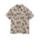Open Collar Jacquard Mapping Print