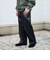 フェイクレザー ワイド パンツ