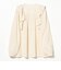 【別注】Sara mallika / COTTON STRIPE JACQUARD FRILL TUNIC