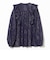 【別注】Sara mallika / COTTON STRIPE JACQUARD FRILL TUNIC
