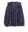 【別注】Sara mallika / COTTON STRIPE JACQUARD FRILL TUNIC