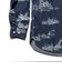 WORK Classic-fit Denim Discharge Jouy Print
