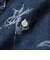 WORK Classic-fit Denim Discharge Jouy Print