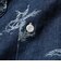 WORK Classic-fit Denim Discharge Jouy Print