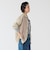 maturely / ストライプ アンド ソリッド カットオフ ロングスリーブ シャツ