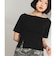 ボートネック スリット フィット Tシャツ