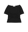 ボートネック スリット フィット Tシャツ