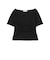 ボートネック スリット フィット Tシャツ