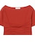 ボートネック スリット フィット Tシャツ