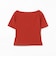 ボートネック スリット フィット Tシャツ