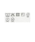 チェック フラワー プリント タイト スカート