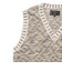 V-Neck Vest ”KASURI” Jacquard
