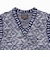 V-Neck Vest ”KASURI” Jacquard