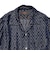 Open Collar Cupro Dot Zigzag Pattern