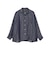 Open Collar Cupro Dot Zigzag Pattern