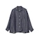 Open Collar Cupro Dot Zigzag Pattern