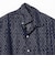 Open Collar Cupro Dot Zigzag Pattern